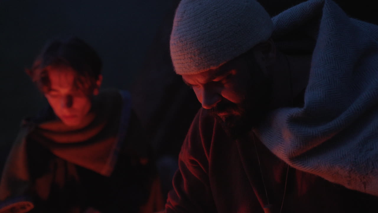 Medieval Craftsmen by Campfire