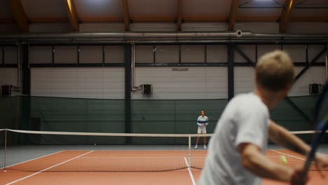 indoor tennis match