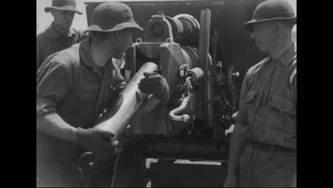 cannons and artillery are tested and made ready for battle in world war one