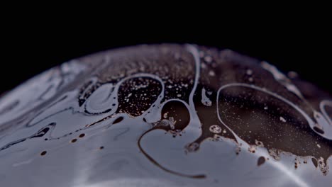 closeup of a bubble with templates in it and animation for example for backgrounds