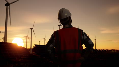 engineer at a renewable energy farm