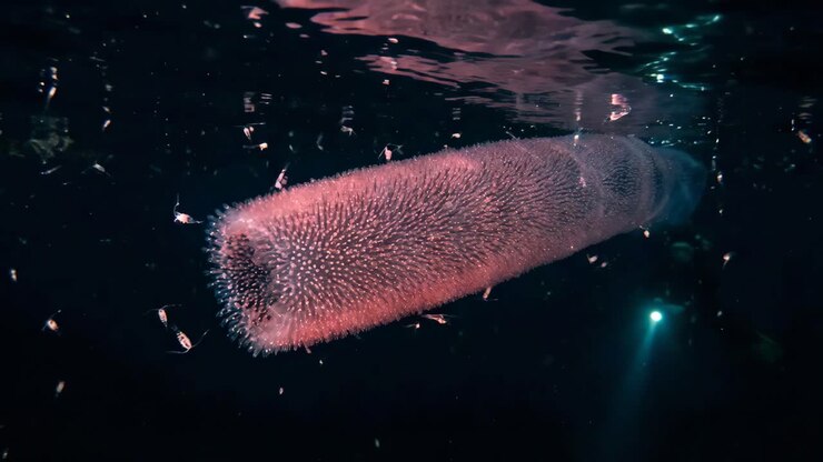 Sea Salp in the Ocean