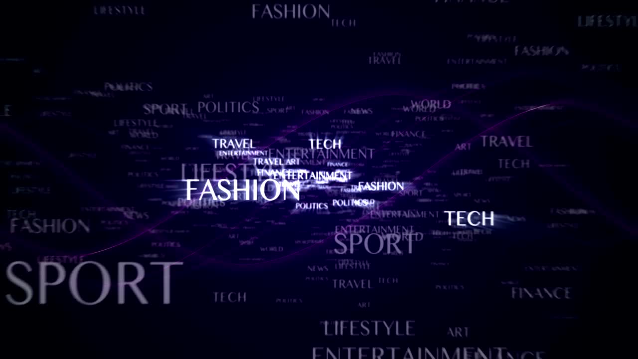 animación de texto de noticias y palabras clave, con pantalla verde final, renderización, fondo, bucle