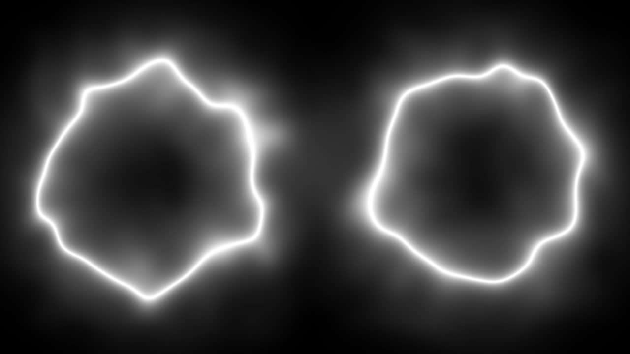 Neon circle distortion glowing animation motion graphics