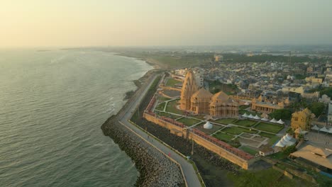 12 jyotirlingas in india, temples of lord shiva, indian temple architecture, somnath temple aerial view