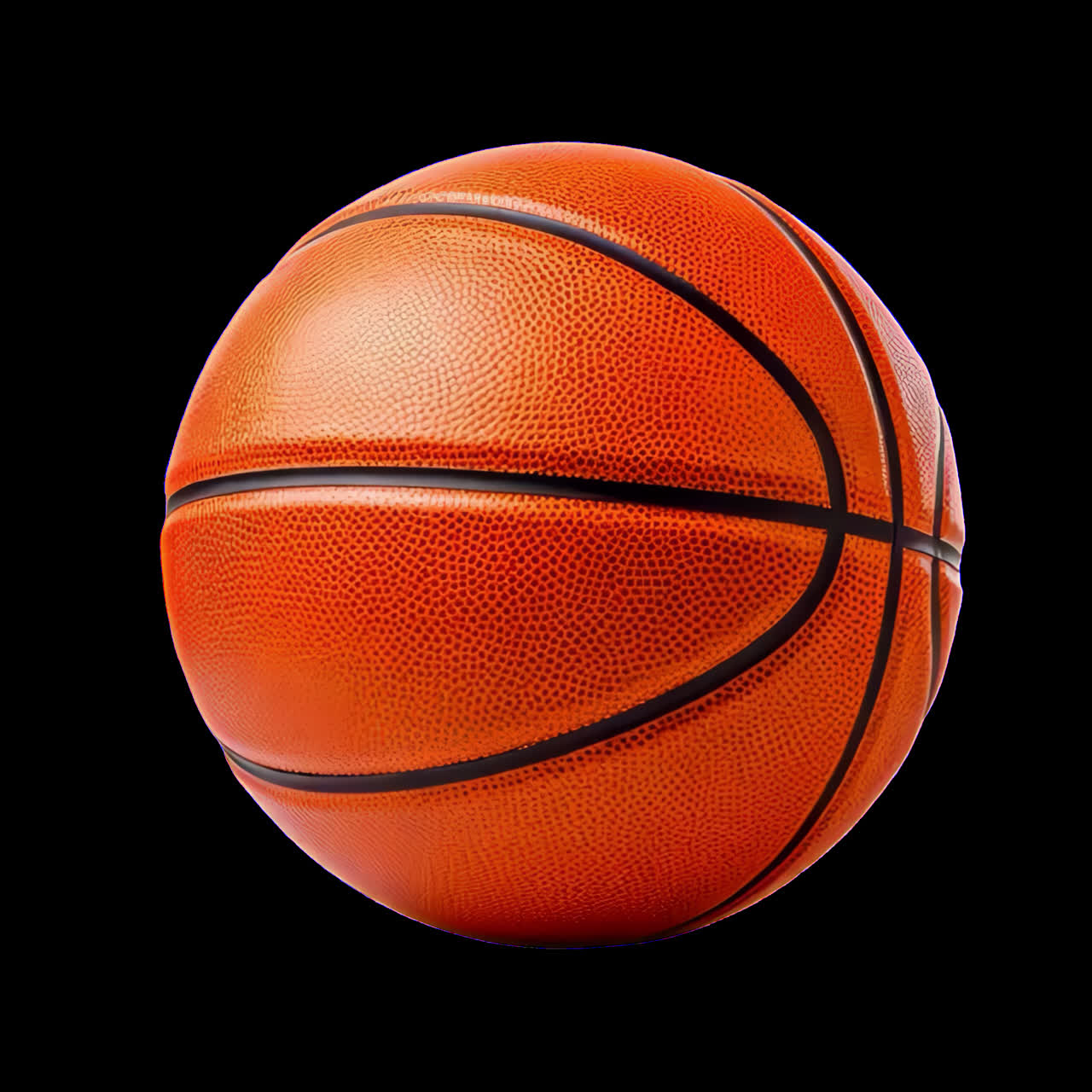 Basketball animation isolated asset, transparent 4K video, alpha channel, ProRes 4444
