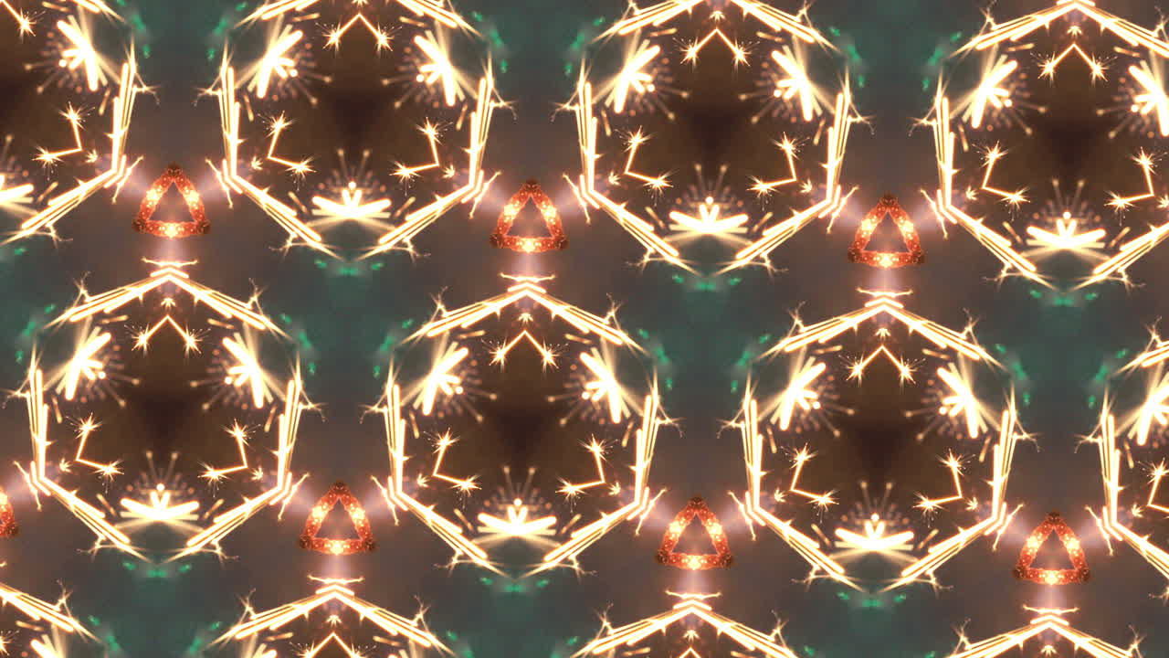 Geometric kaleidoscope animated pattern