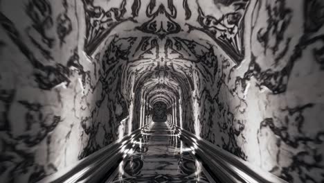 abstract marble tunnel