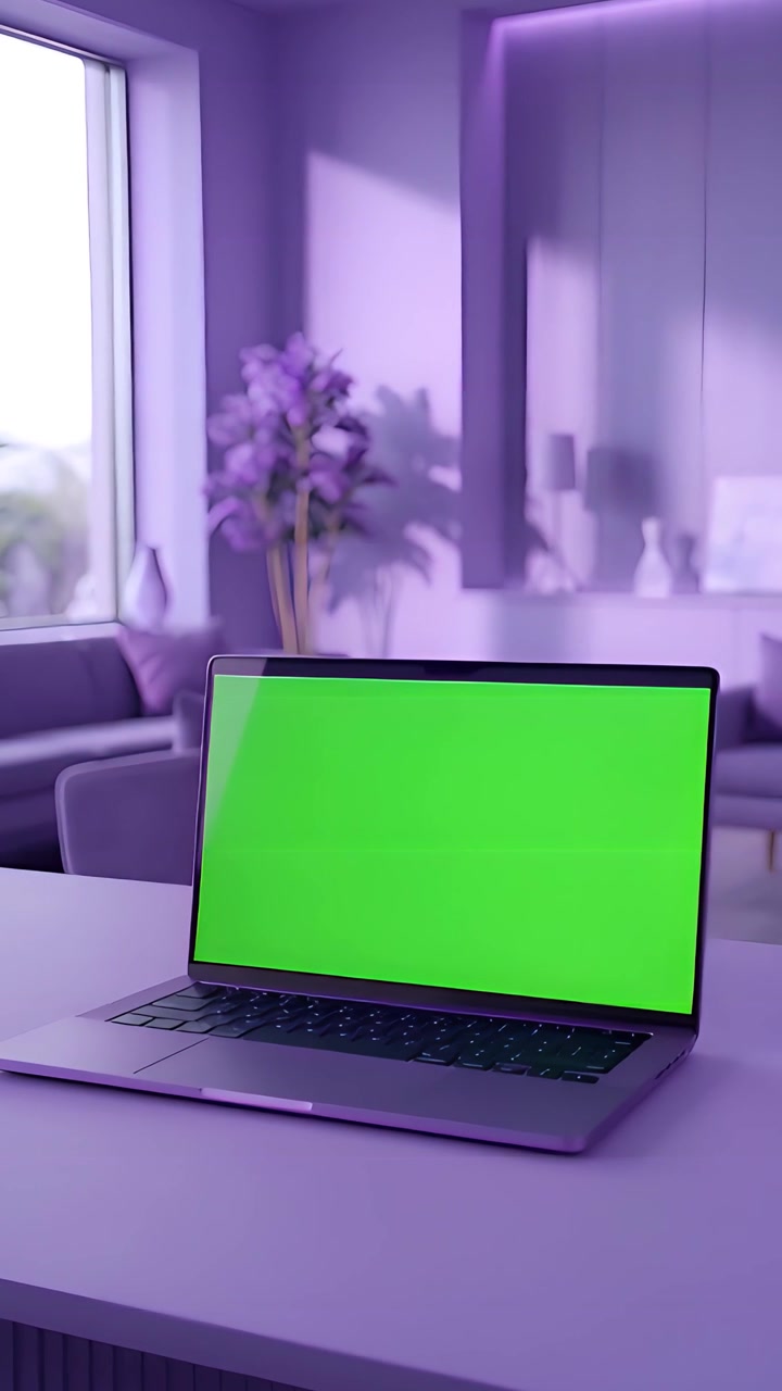 Laptop Green Screen Mockup Video 4K