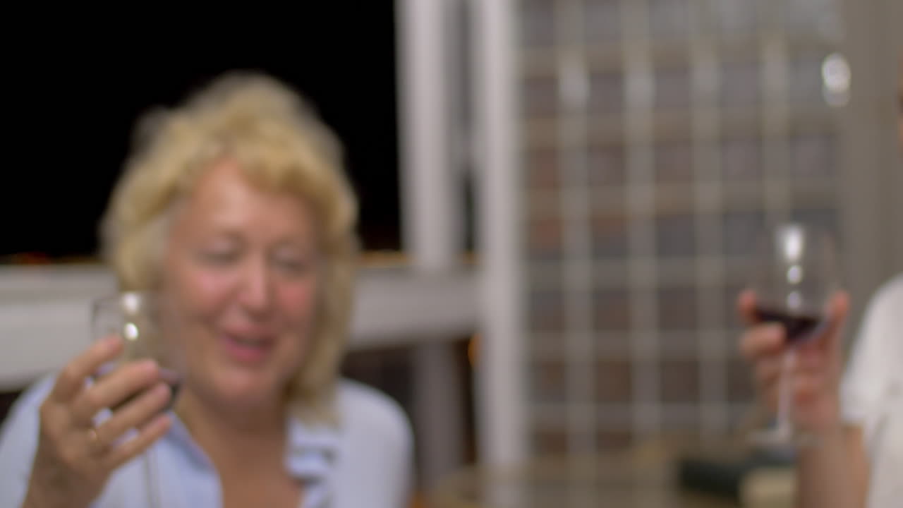 People Clinking Glasses with Wine