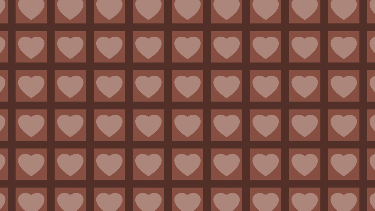 Heart Pattern on Brown Background
