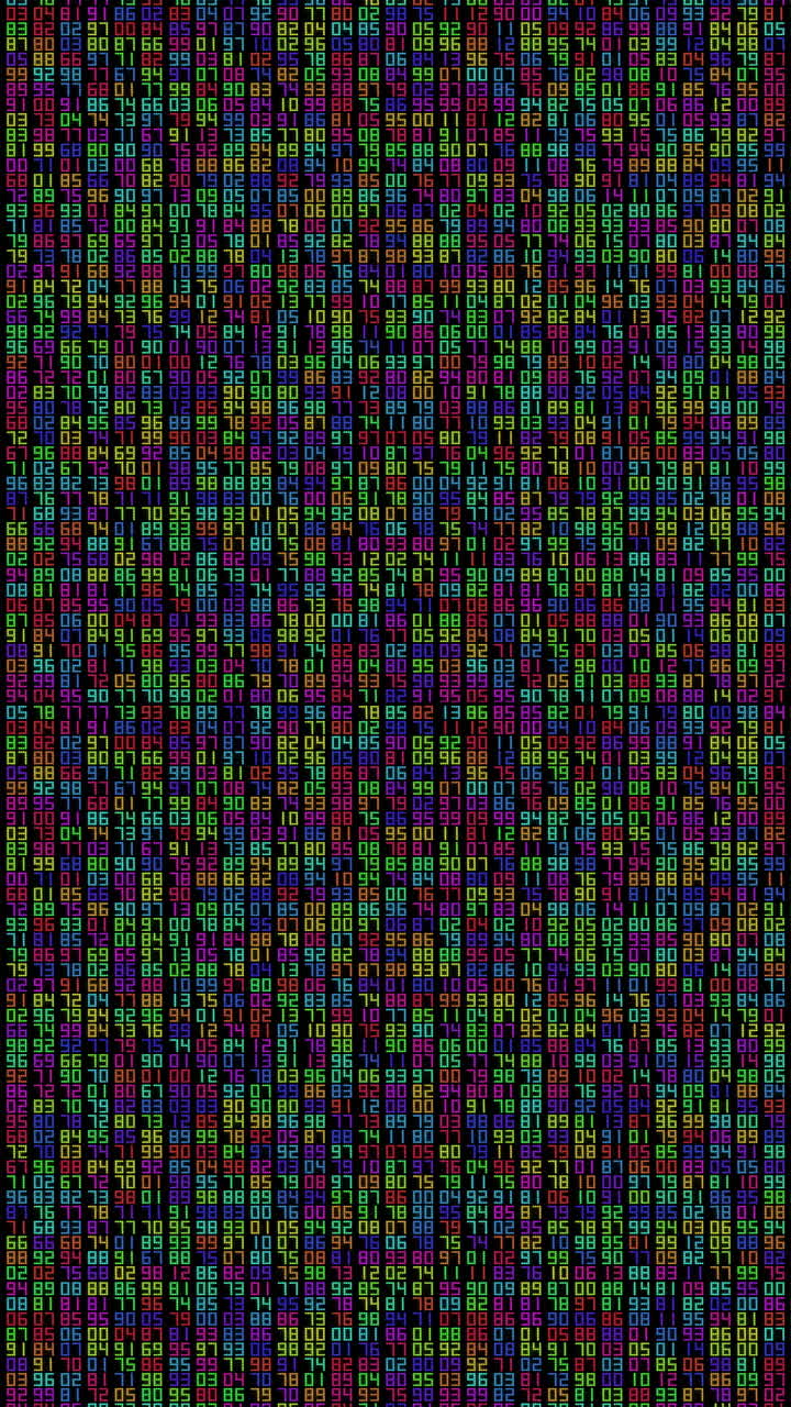 números de conteo, tiempo e información de código en vertical