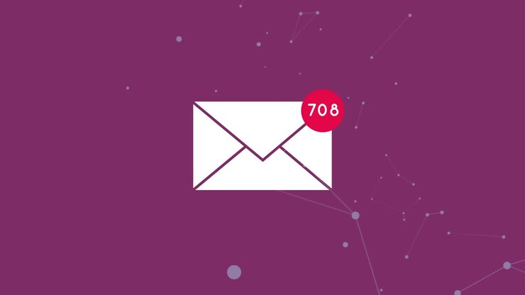 Email icon counting up to 2000