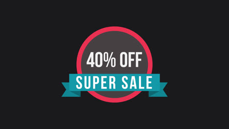 super-sale-40%-off-word-illustration-use-for-landing-page,website,-poster,-banner,-flyer,sale-promotion,advertising,-marketing.-ProRes-4444-(with-transparent-alpha-channel)