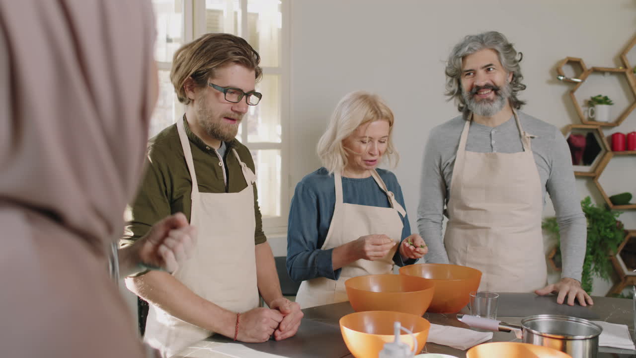 Chef Teaching Cooking During Culinary Class