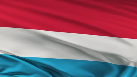 luxembourg flag waving on wind seamles loop 3d animation. 4k resolution.