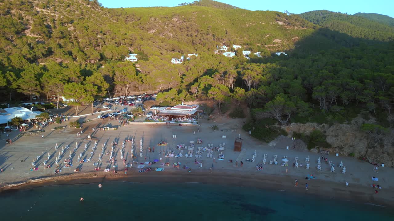 Evening mood golden hour, sunset on the beach