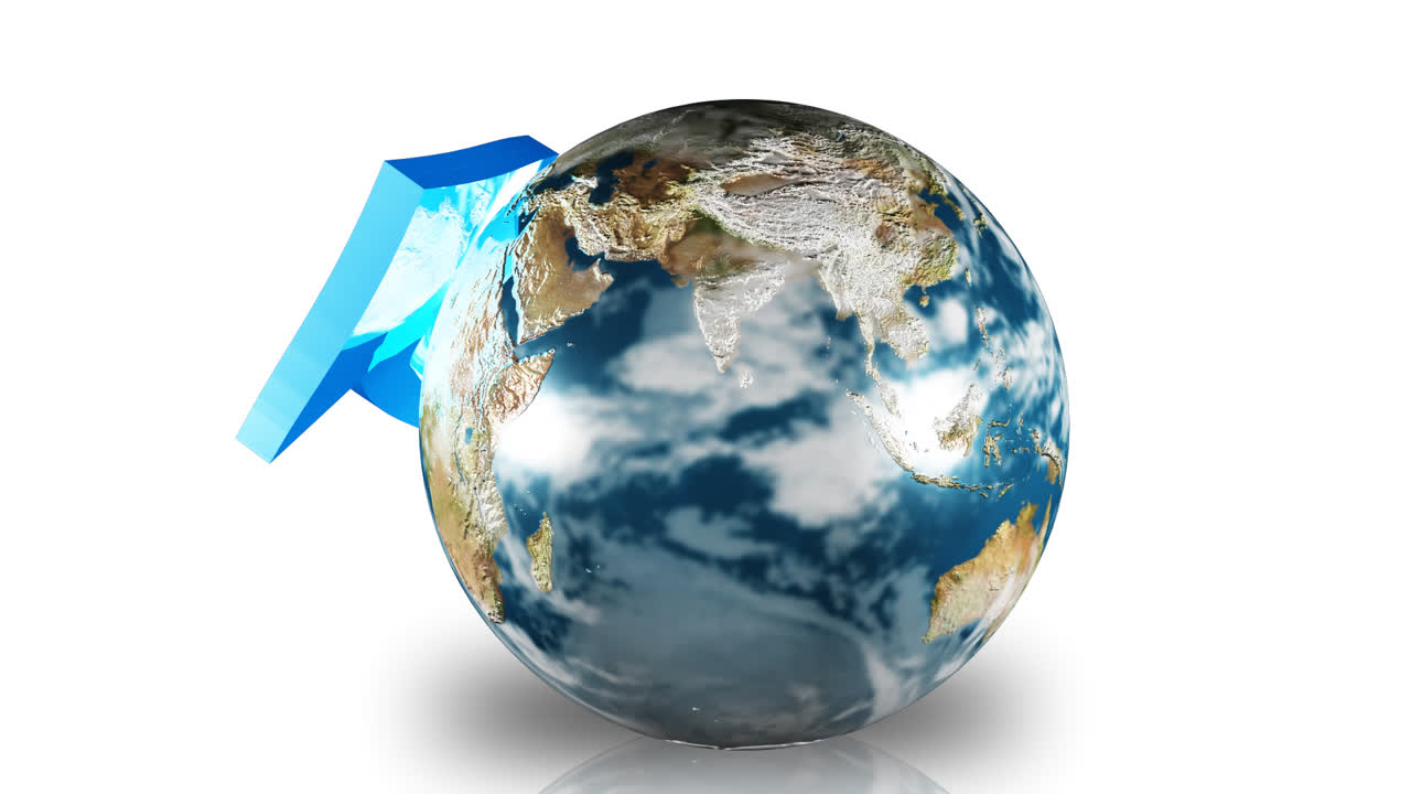 flecha alrededor del planeta