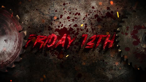 friday 13th with electric saw and dark blood