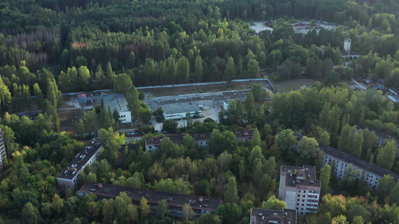 Abandoned facility in the residential area, in the Pripyat's exclusion zone