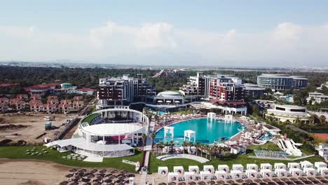 aerial view of a modern resort complex