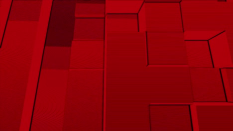 cubos abstractos de fondo movimiento aleatorio, animación en bucle. cubos rojos