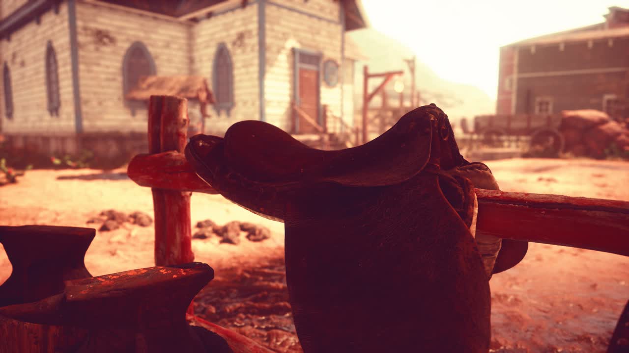 vieja ciudad de estilo salvaje del oeste americano