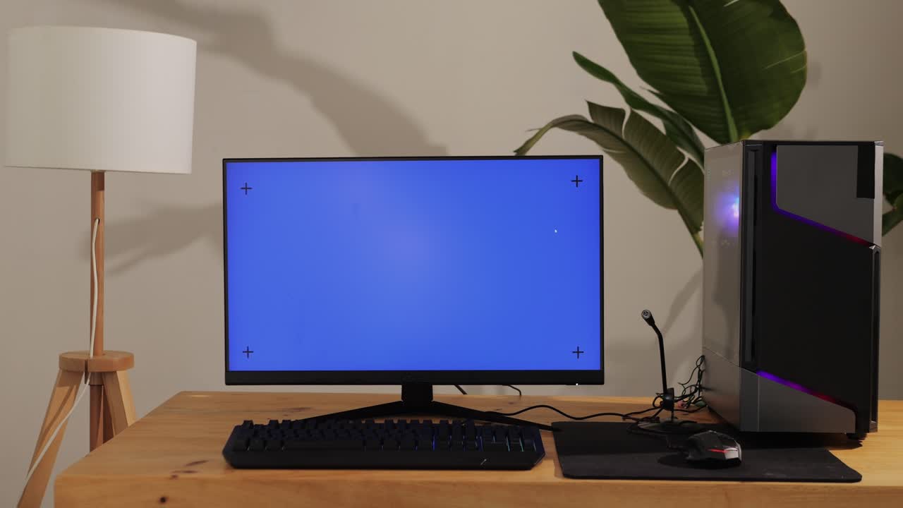 Computer with chroma key green screen on monitor. Gamer man playing in popular video games. Programmer or hacker coding a code and working in networks, cyberspace. Digital software, mobile app development. Male specialist coding. Web design. High quality 4k footage