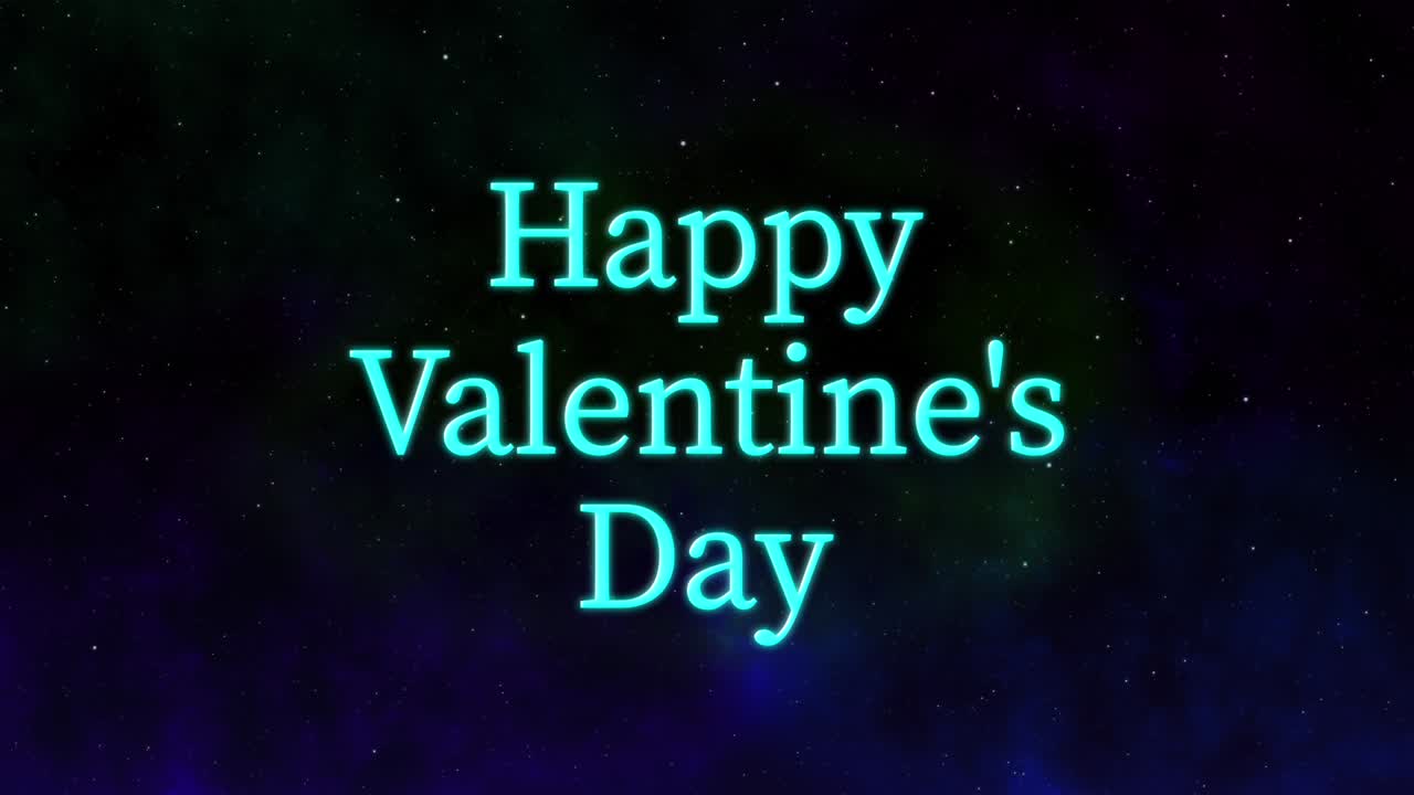 Animazione grafica di testo per messaggio di San Valentino.