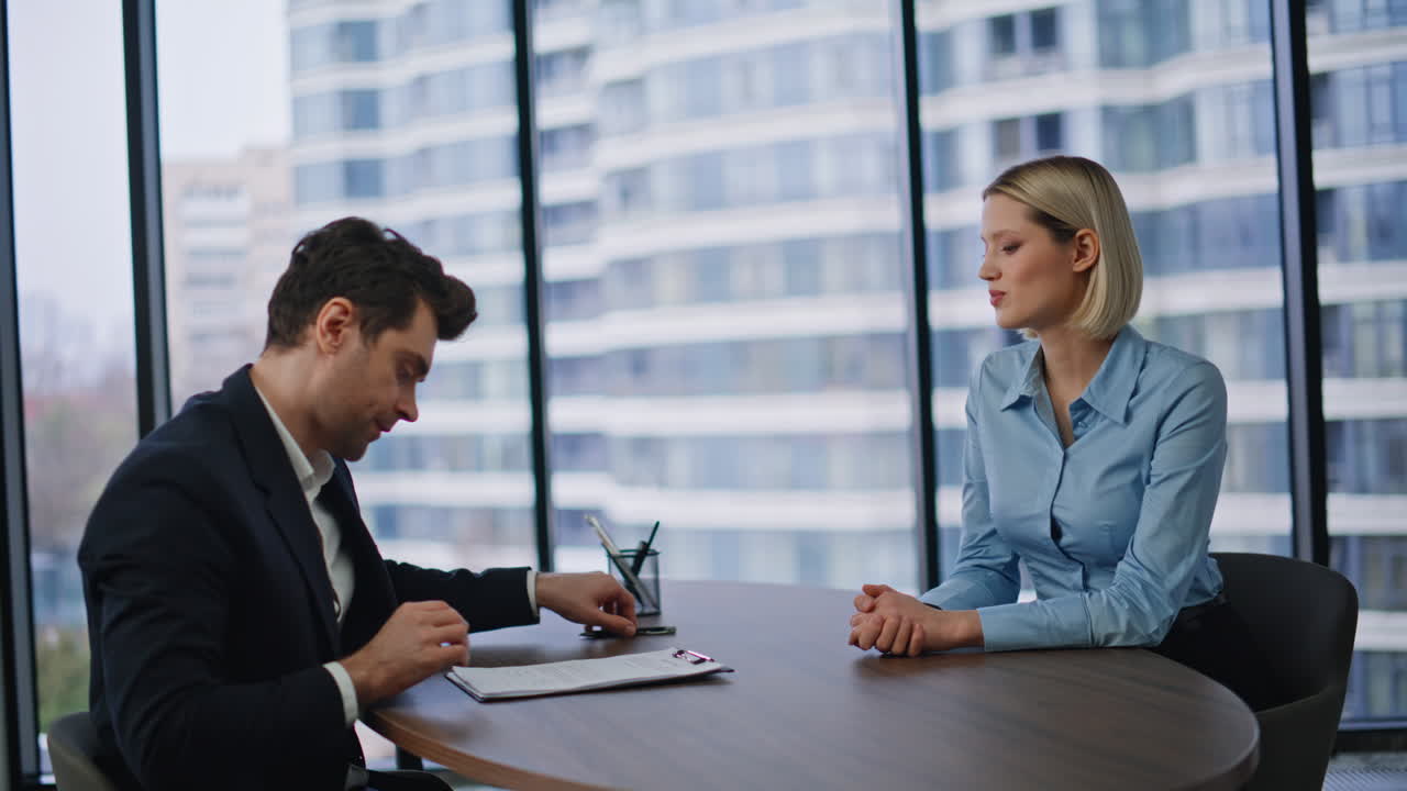 Job interview in a modern office