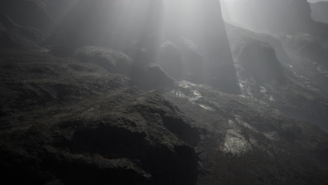 View-of-the-himalayan-peak-in-deep-fog
