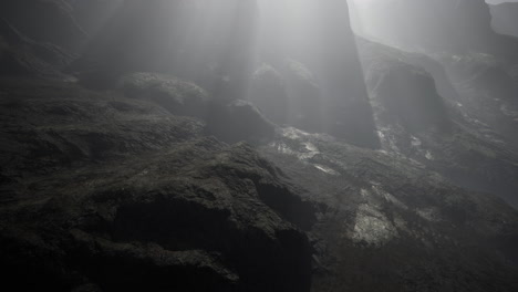 view of the himalayan peak in deep fog