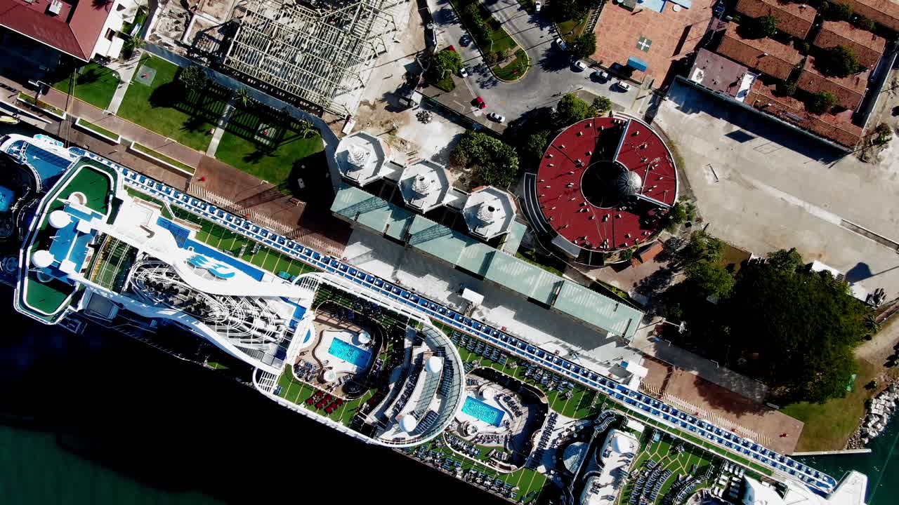 Top View of a Cruise in the Pier