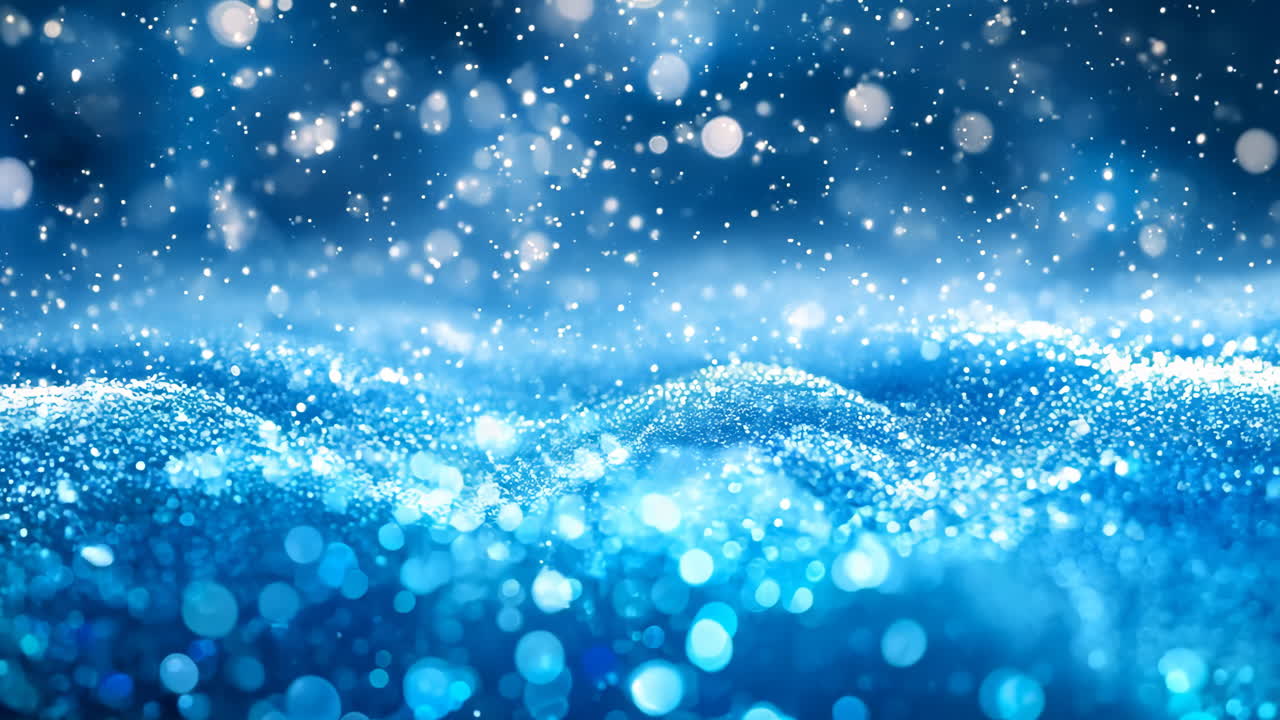 A blue snow covered hill with a lot of snow