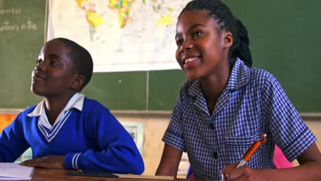 schoolchildren in a lesson at a township school 4k