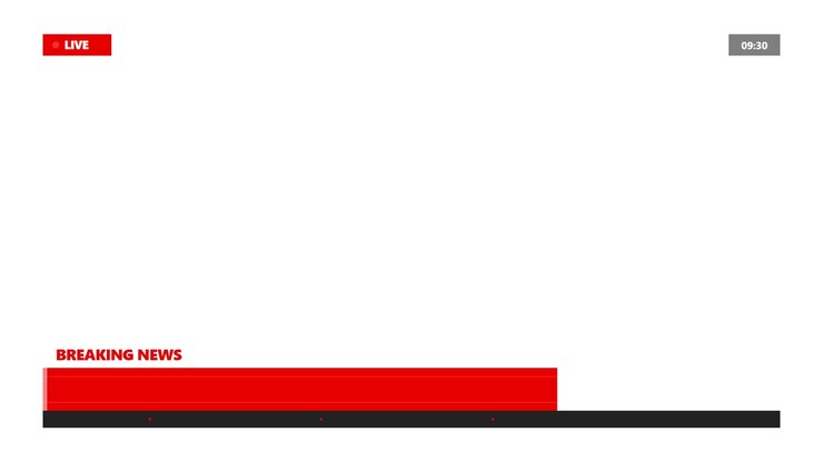 Grafisk overlay til breaking news-udsendelse (lower third)