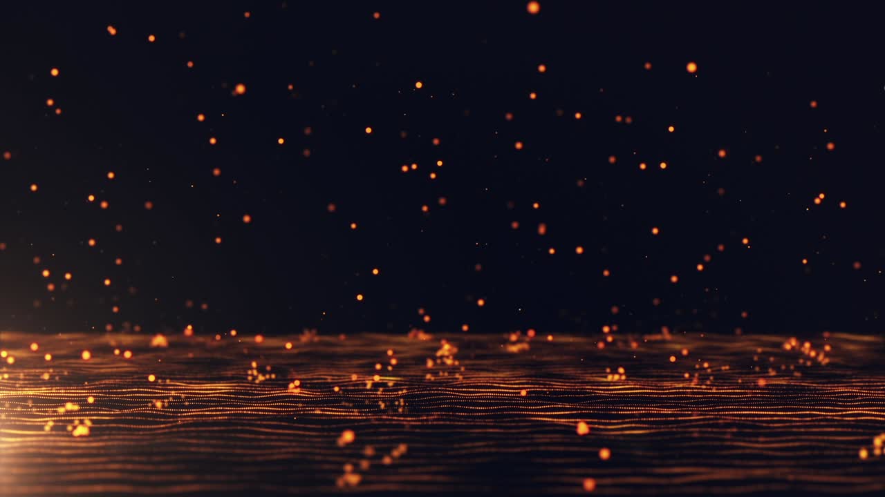 Onde astratte di particelle dorate