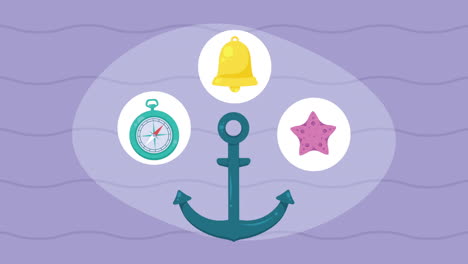 ship anchor classic nautical animation