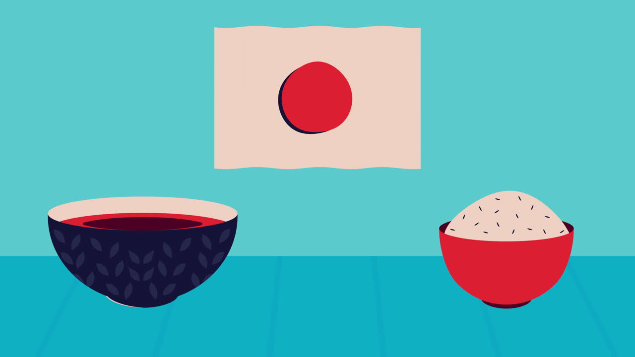 ilustración de comida japonesa