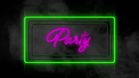 Party-neon-sign-with-smoke