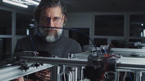 ingeniero que trabaja en impresoras 3d
