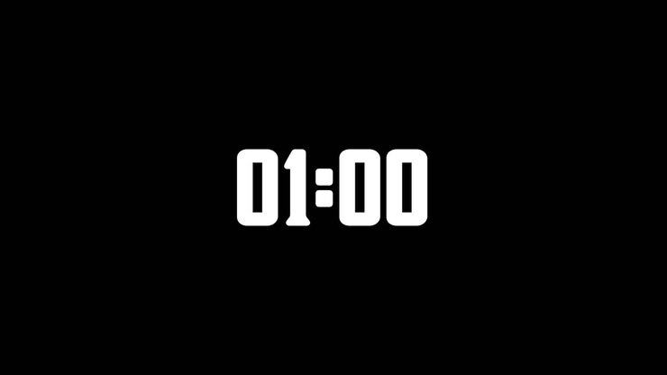 One Minute Countdown On Boucherie Typography In Black And White