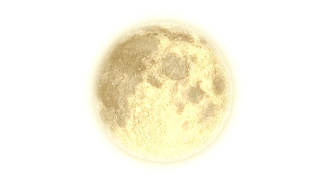 Animation-of-snow-falling-over-full-moon-on-white-background