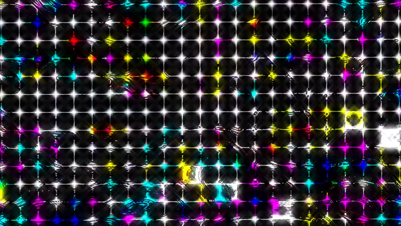 shining bright lines set wave motion, colorful, on black background