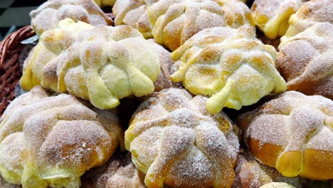 look at the traditional day of the dead bread in mexico city