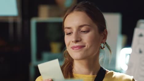 Portrait-of-happy-business-woman-enjoying-project-result-in-modern-office