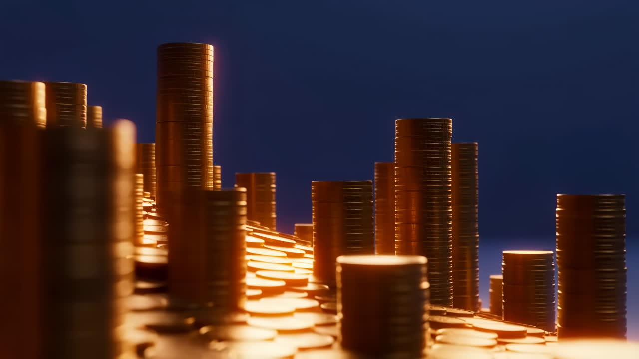 Stacks of Gold Coins