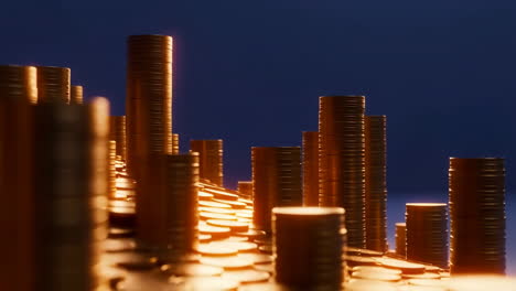 stacks of gold coins