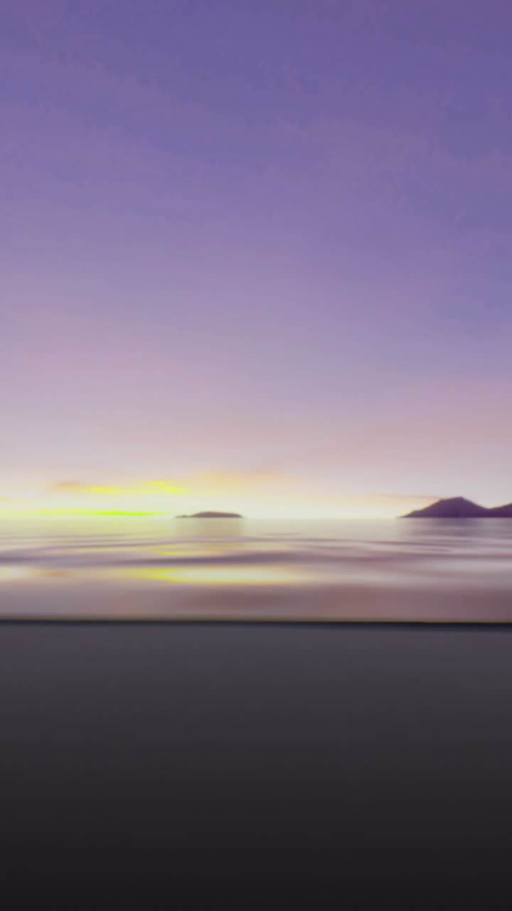 Serenity at dusk along a tranquil coastline with gentle waves