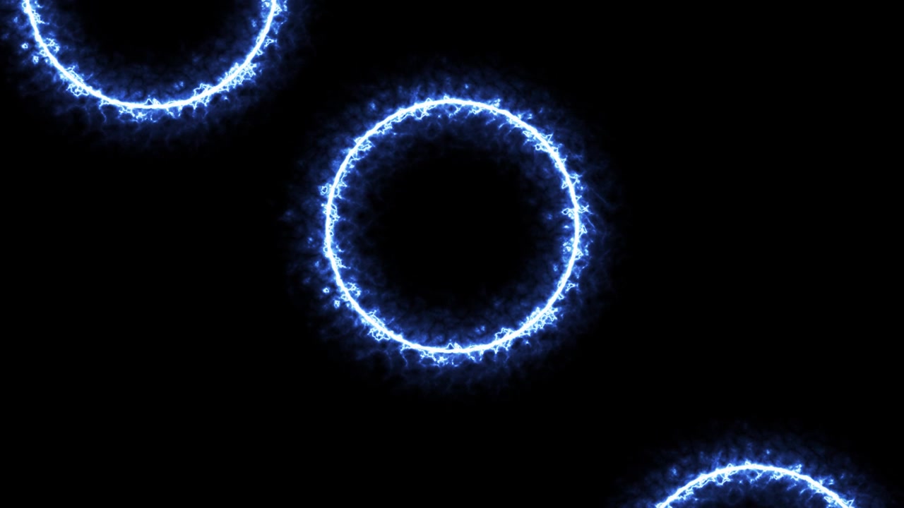 Blue ring glowing electric animation motion graphics